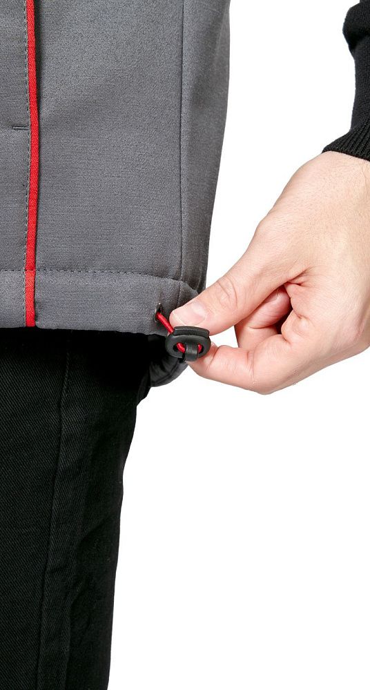 Жилет мужской утепленный рабочий Авангард серый-красный